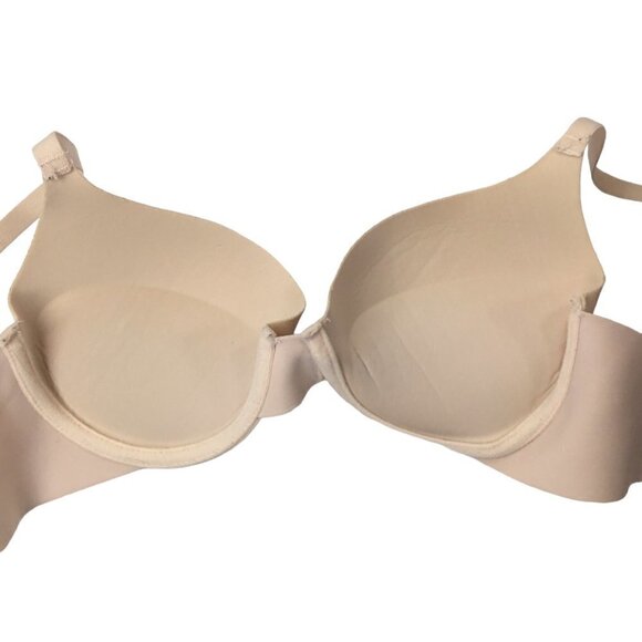 Adrienne Vittadini Studio 34C Nude Bra Push Up T Shirt Padded Underwire Multiway - Picture 6 of 7